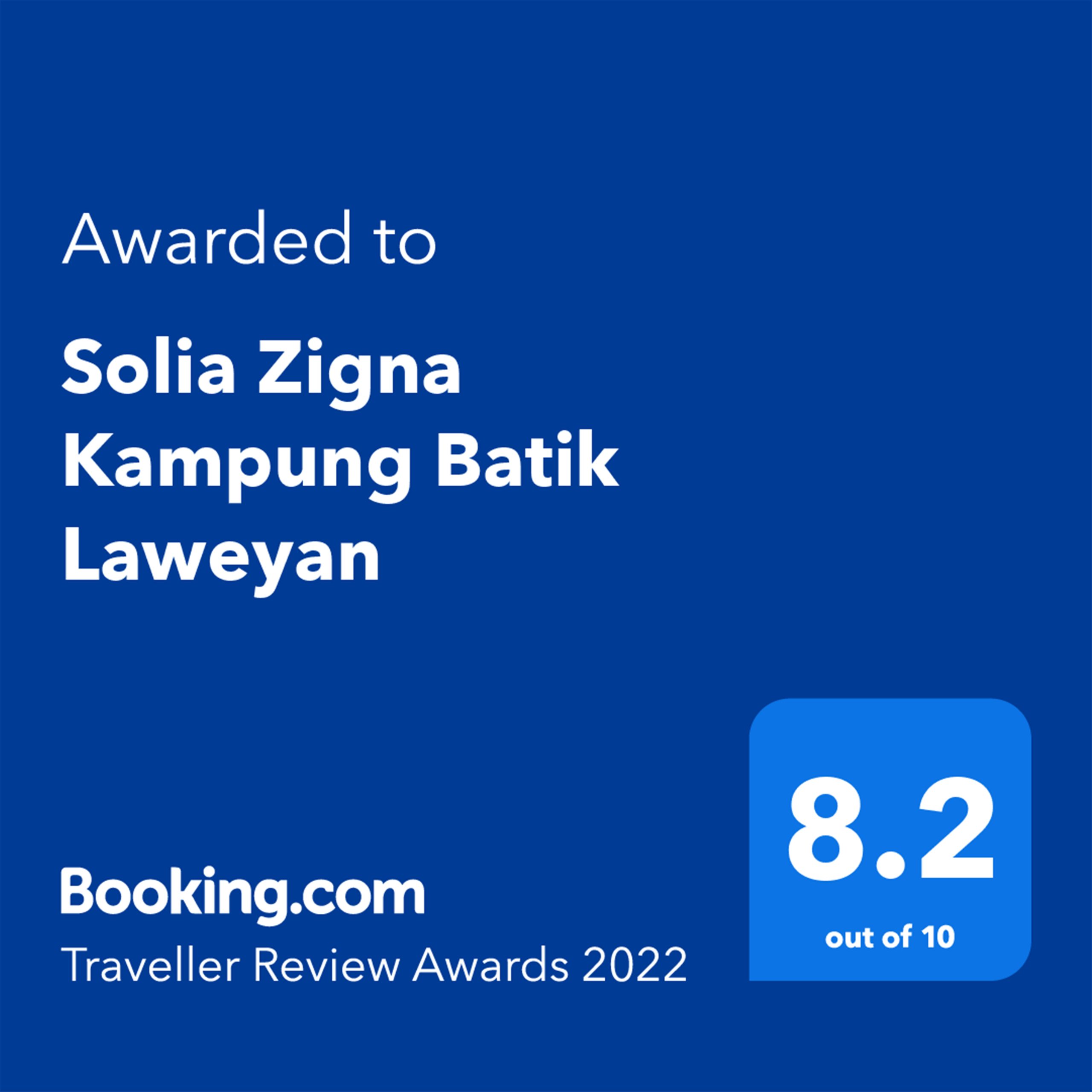 BookingCom Traveller Review Award 2022 Solia Zigna